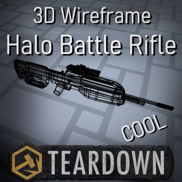 Мод «3D Wireframe Halo Battle Rifle» для Teardown