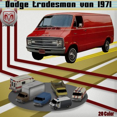 Мод "DODGE Tradesman VAN (1971)" для Workers & Resources: Soviet Republic