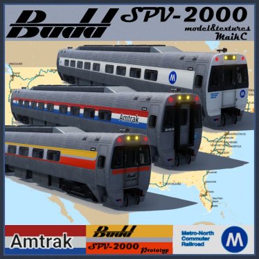 Мод «Budd SPV-2000 in different colours» для Transport Fever 2