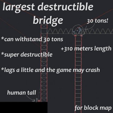 Мод "Biggest bridge (at this time) +310 meters long" для People Playground