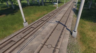 Мод «Track Type-1 J-Slab High-Speed Tracks» для Transport Fever 2 3