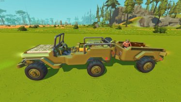 Мод "Jeep "Wyllis" MB with trailer" для Scrap Mechanic 3