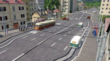 Мод «Street Slim Bus & Truck Zones» для Transport Fever 2 3