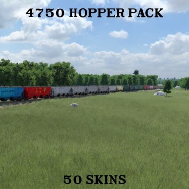 Мод "4750 Hopper Mega Reskin Pack" для Transport Fever 2