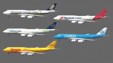 Мод «Boeing 747 Cargo pack» для Transport Fever 2