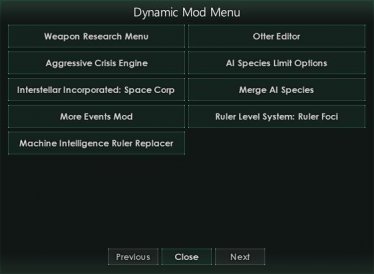 Мод «Dynamic Mod Menu» для Stellaris (v3.0.1 - 3.0.2) 1