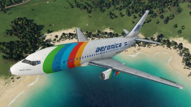 Мод «Boeing 737-100 Central American Airlines» для Transport Fever 2 0