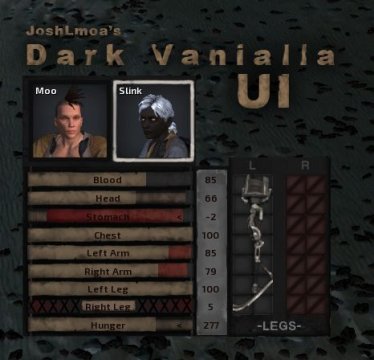 Мод «JoshLmoa's Dark Vanilla UI / Темный ванильный интерфейс (RU)» для Kenshi