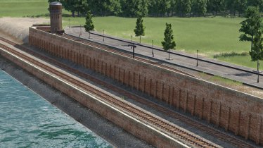 Мод "Italian 'FS' Retaining Walls - Mura Ferroviarie" для Transport Fever 2 2