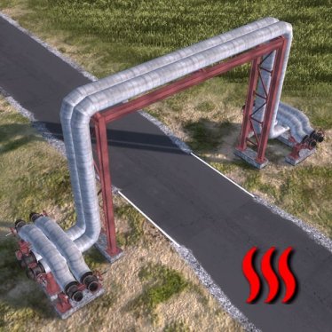 Мод "Overpass of a big heating pipe" для Workers & Resources: Soviet Republic