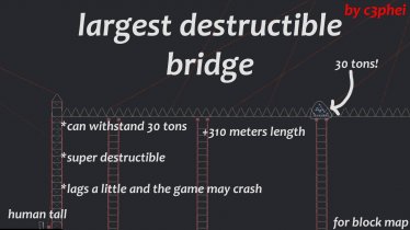 Мод "Biggest bridge (at this time) +310 meters long" для People Playground 3