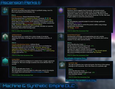 Мод «Unofficial Machine & Synthetic Empire DLC» версия 23.03.20 для Stellaris (v2.6.0 - 2.6.1) 1