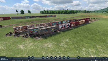 Мод «USA Railcars Graffiti» для Transport Fever 2 2