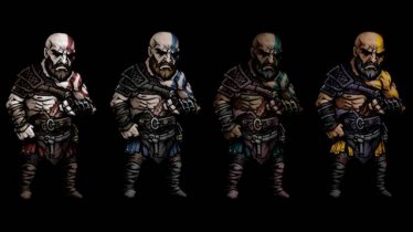 Мод "AceroSteel's God of War Bounty Hunter Skin" для Darkest Dungeon 1