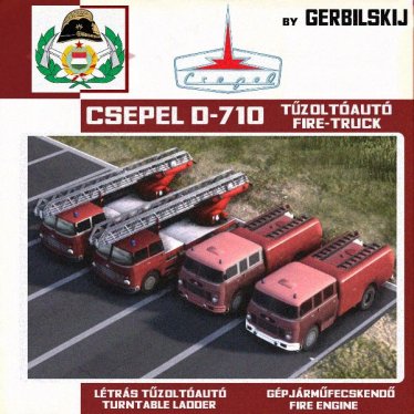 Мод "Csepel D-710 fire truck" для Workers & Resources: Soviet Republic