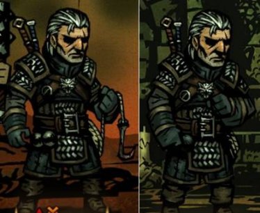 Мод "Geralt, bounty hunter skins" для Darkest Dungeon