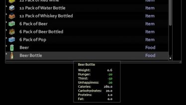 Мод "Canned & Bottled Beer MOD for build 41" для Project Zomboid 0