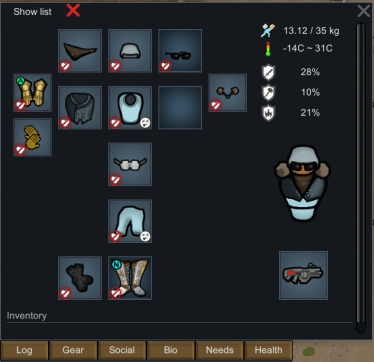 Мод «RPG Style Inventory» версия 07.04.20 для Rimworld (v1.0 - 1.1) 0