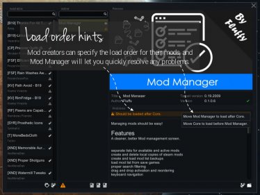 Мод «Mod Manager» версия 28.04.20 для Rimworld (v1.0 - 1.1) 1