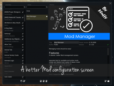 Мод «Mod Manager» версия 28.04.20 для Rimworld (v1.0 - 1.1) 2