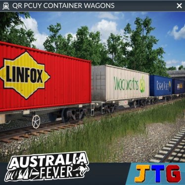 Мод "QR PCUY Container Wagons Pack" для Transport Fever 2