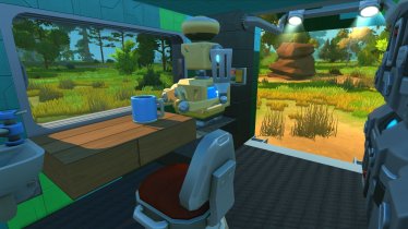 Мод "Mobile base truck survival" для Scrap Mechanic 2