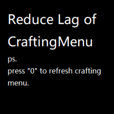 Мод "Reduce lag of Crafting menu" для Project Zomboid