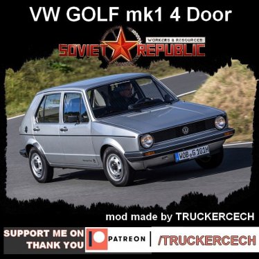 Мод "VW GOLF mk1 1.1L" для Workers & Resources: Soviet Republic