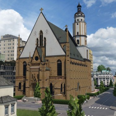 Мод "World Monuments Collection N.18: Thomaskirche (Leipzig)" для Transport Fever 2