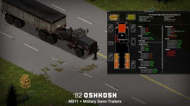 Мод "'82 Oshkosh M911 + Military Semi-Trailers" для Project Zomboid 1