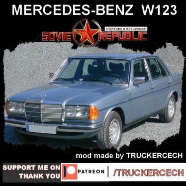 Мод "Mercedes-Benz w123" для Workers & Resources: Soviet Republic